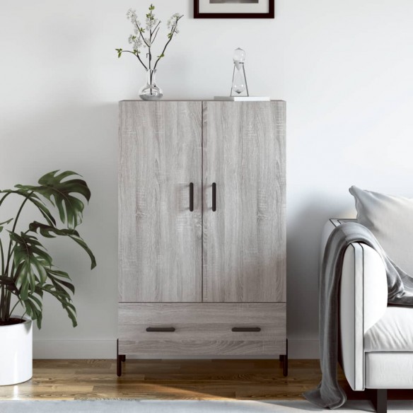 Buffet haut sonoma gris 69,5x31x115 cm bois d'ingénierie