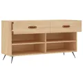 Banc à chaussures chêne sonoma 102x35x55 cm bois d'ingénierie