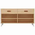 Banc à chaussures chêne sonoma 102x35x55 cm bois d'ingénierie