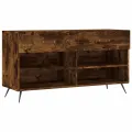 Banc à chaussures chêne fumé 102x35x55 cm bois d'ingénierie