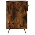 Banc à chaussures chêne fumé 102x35x55 cm bois d'ingénierie