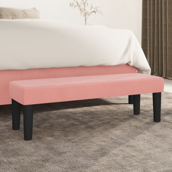 Banc Rose 100x30x30 cm Velours