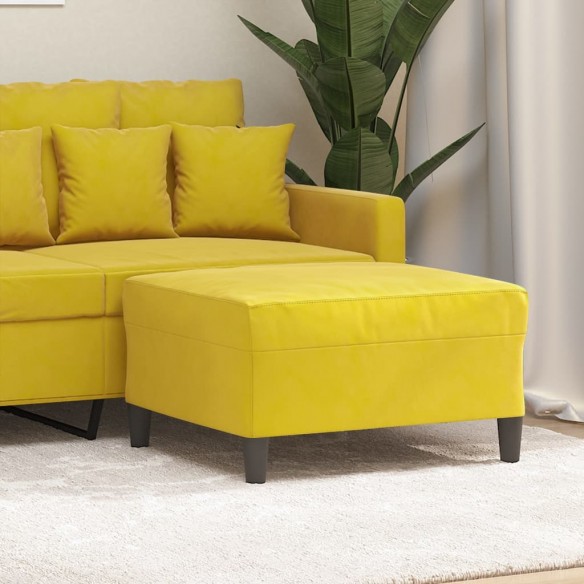 Repose-pied Jaune 70x55x41 cm Velours