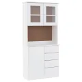 Buffet ALTA blanc 77x35x165 cm bois massif de pin