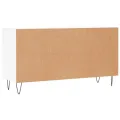 Banc à chaussures blanc 102x35x55 cm bois d'ingénierie