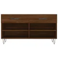 Banc à chaussures chêne marron 102x35x55 cm bois d'ingénierie