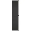 Armoire de rangement d'extérieur gris et noir 65x37x165 cm PP
