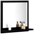 Miroir de salle de bain Noir 40x10,5x37 cm Aggloméré