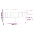 Tête de lit métal blanc 193 cm