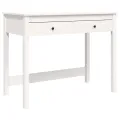 Bureau avec tiroirs Blanc 100x50x78 cm Bois massif de pin