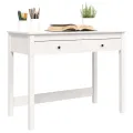 Bureau avec tiroirs Blanc 100x50x78 cm Bois massif de pin