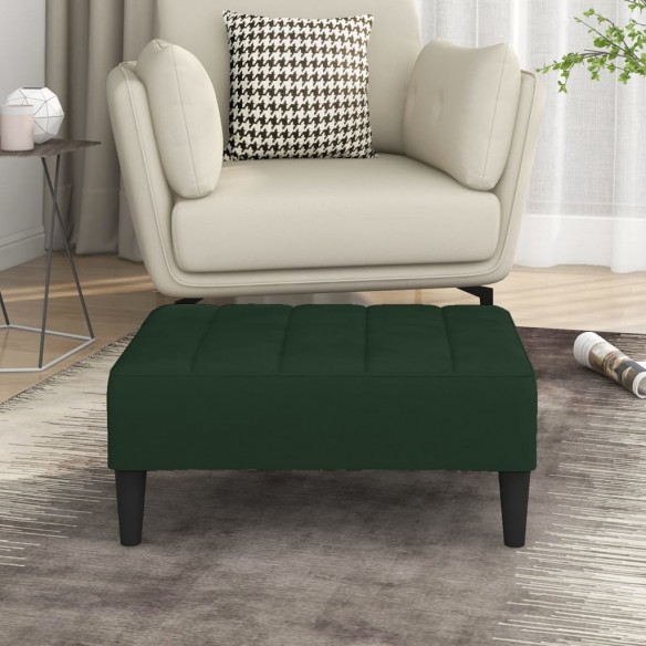 Repose-pied Vert foncé 78x56x32 cm Velours