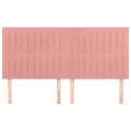 Têtes de lit 4 pcs Rose 90x5x78/88 cm Velours
