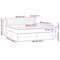 cadre de lit et matelas Gris clair 180x200cm Velours