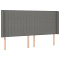 cadre de lit matelas LED Gris foncé 180x200 cm Tissu