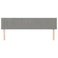Têtes de lit 2 pcs Gris clair 90x5x78/88 cm Velours