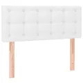 cadre de lit avec matelas Blanc 90x200 cm Similicuir