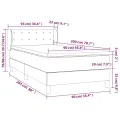 cadre de lit avec matelas Blanc 90x200 cm Similicuir
