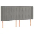 cadre de lit matelas et LED Gris clair 180x200 cm
