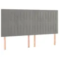 cadre de lit et matelas Gris clair 180x200cm Velours