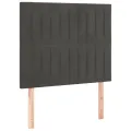 cadre de lit et matelas Gris foncé 90x190 cm Velours
