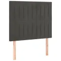 cadre de lit matelas LED Gris foncé 90x190cm Velours