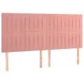 cadre de lit matelas et LED Rose 200x200 cm Velours