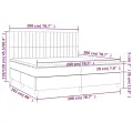 cadre de lit matelas et LED Rose 200x200 cm Velours