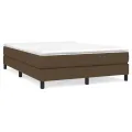 cadre de lit Marron foncé 140x200 cm Tissu