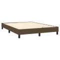 cadre de lit Marron foncé 140x200 cm Tissu