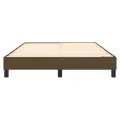 cadre de lit Marron foncé 140x200 cm Tissu