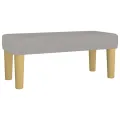 cadre de lit avec matelas Gris clair 80x200 cm Tissu
