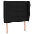 cadre de lit avec matelas Noir 90x200 cm Tissu