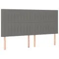cadre de lit avec matelas Gris foncé 180x200cm Tissu