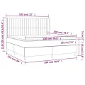 cadre de lit avec matelas Gris foncé 180x200cm Tissu