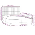 cadre de lit avec matelas Gris foncé 180x200cm Tissu