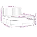 cadre de lit avec matelas Gris clair 180x200cm Tissu