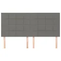 Têtes de lit 4 pcs Gris clair 90x5x78/88 cm Tissu