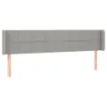Tête de lit avec oreilles Gris clair 183x16x78/88 cm Tissu