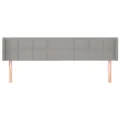 Tête de lit avec oreilles Gris clair 183x16x78/88 cm Tissu