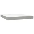 cadre de lit et matelas et LED Gris clair 180x200 cm