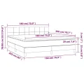 cadre de lit et matelas et LED Gris clair 180x200 cm