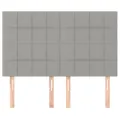 Têtes de lit 4 pcs Gris clair 72x5x78/88 cm Tissu