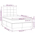 cadre de lit avec matelas Noir 120x200 cm Tissu