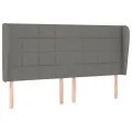 cadre de lit avec matelas Gris foncé 180x200cm Tissu