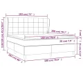 cadre de lit avec matelas Gris foncé 180x200cm Tissu