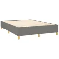 cadre de lit matelas LED Gris foncé 140x200 cm Tissu