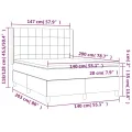 cadre de lit matelas LED Gris foncé 140x200 cm Tissu