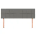 Têtes de lit 2 pcs Gris foncé 72x5x78/88 cm Tissu