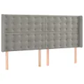 cadre de lit matelas et LED Gris clair 200x200 cm